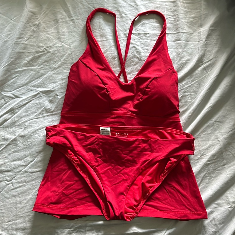 Athleta TRIANGLE TANKINI D-DD and bottoms
